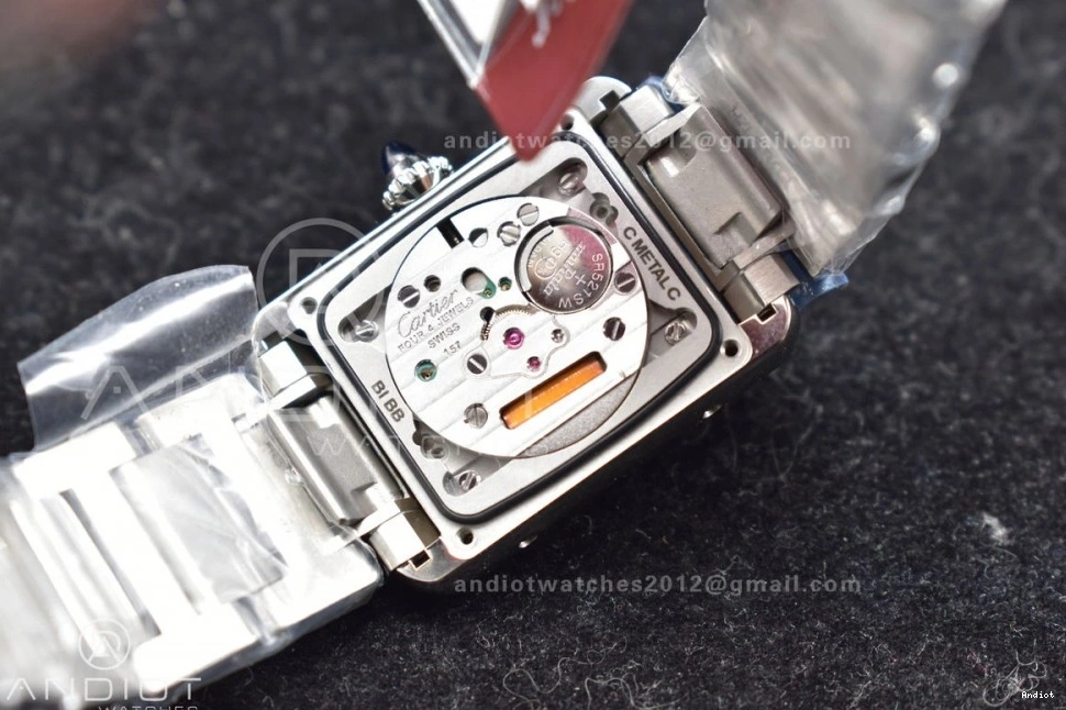 Quartz Diamond Ronda On 1190 With Dial Solo Bracelet K11F 20.3mm Bezel Tank SS SS Soft White 0709